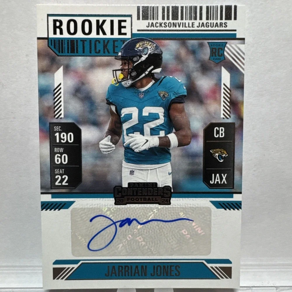 2024 Panini Contenders Jarrian Jones Rookie Ticket Auto #259 Jaguars RC